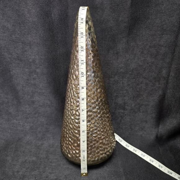 Decorative Gold Colored Glass Christmas Tree 15" Home Decor - Picture 7 of 8